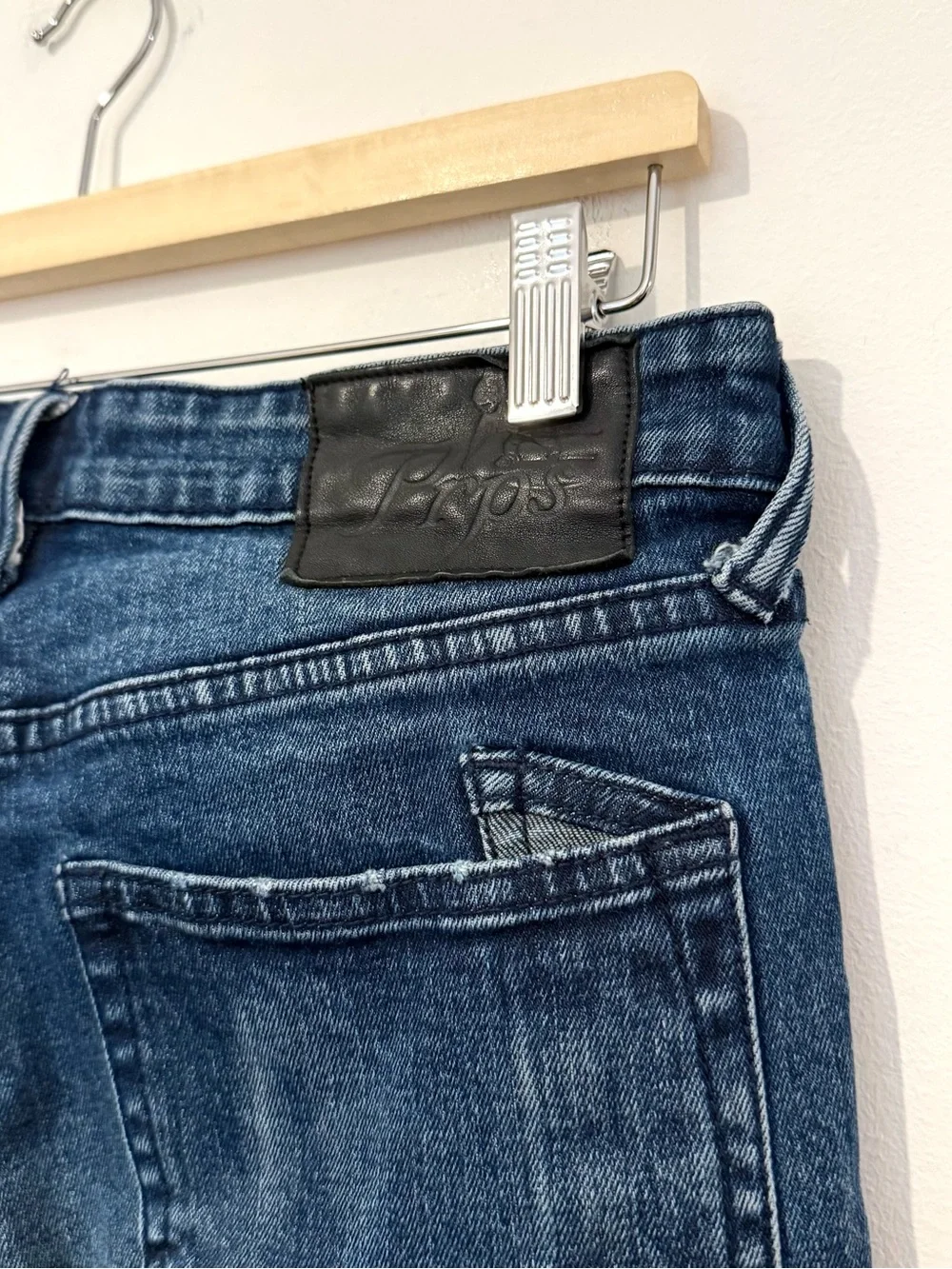 PRPS Men’s Distressed Medium Wash Denim Stretch Jeans – 30 x 34
